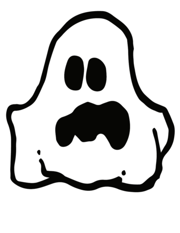 Spooky Halloween Ghost Coloring Page